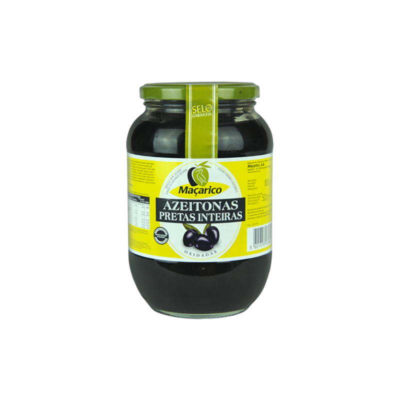 MAÇARICO - Schwarze Oliven ganz 850 g