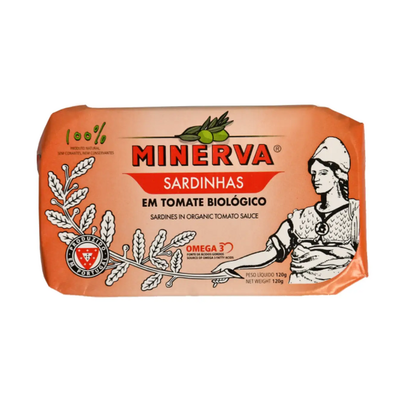 Minerva Sardinha tomate bio 120g (Sardinen in Bio-Tomatensauce)