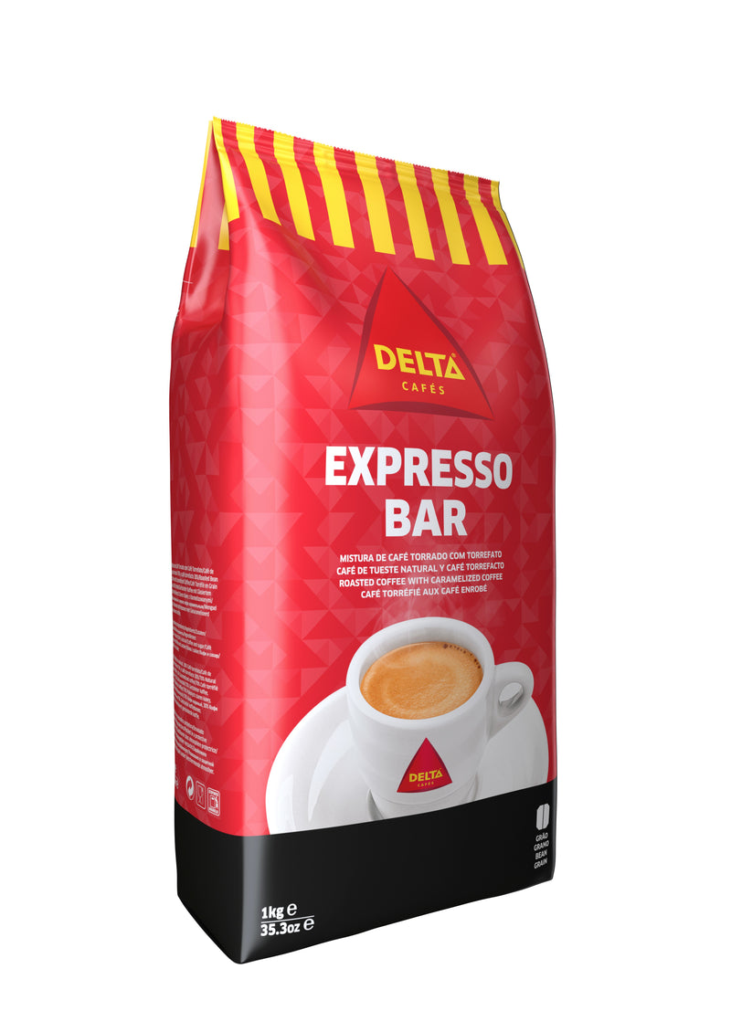 Delta Expresso Bar 70/30 ganze Kaffeebohnen mit 30% Torrefacto-Röstung | 1 Kg