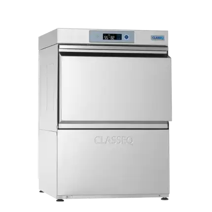 Classeq D500 DD WS Gastro-Spülmaschine, LC-Display, Drucksteigerungspumpe, Wasserenthärter
